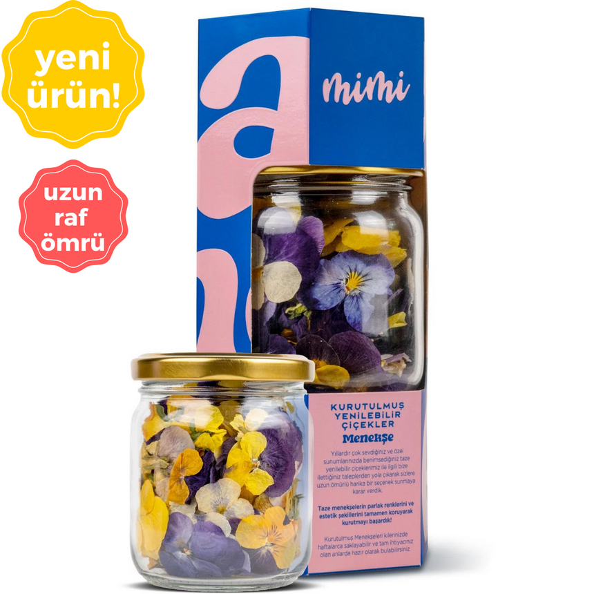 Dried Edible Flower Violet - Glass Jar - 100 Flowers